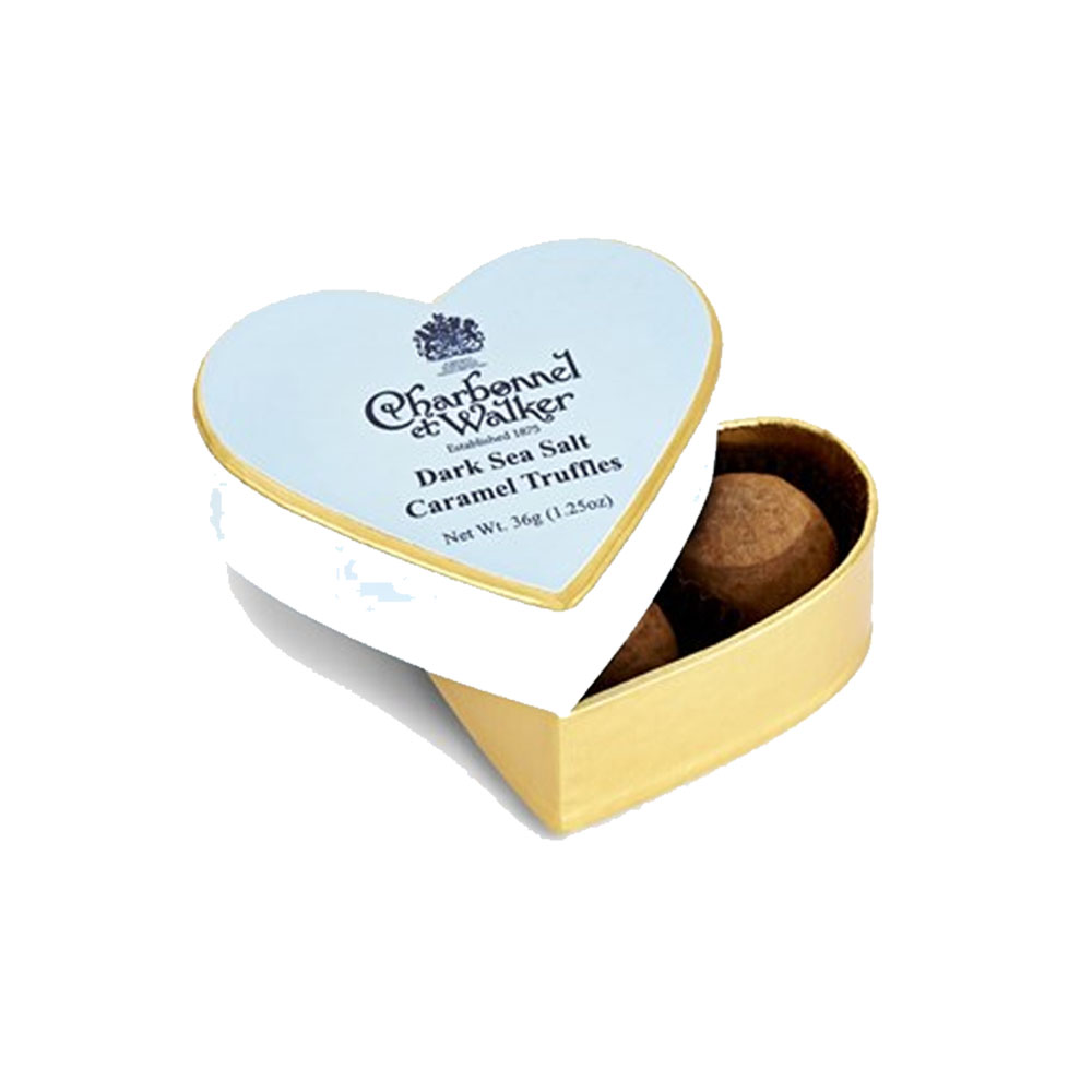Charbonnel Dark Sea Salt Heart Truffle Chocolate 36g