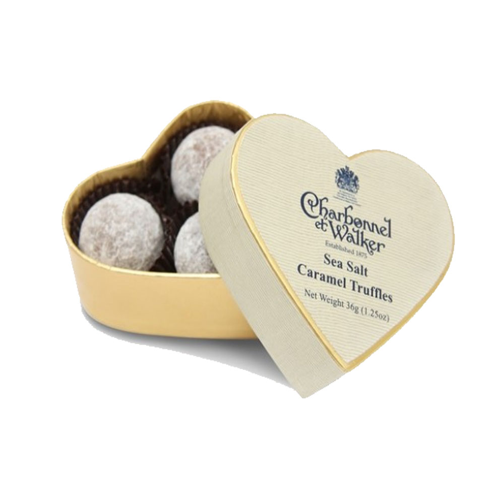 Charbonnel Milk Sea Salt Heart Truffles Chocolate 36g