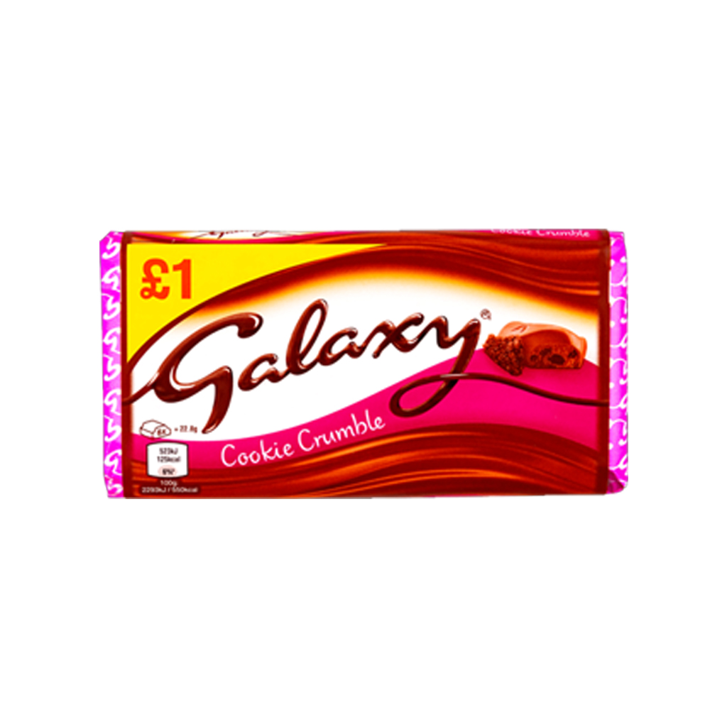 Galaxy Cookie Crumble Chocolate 1£ Bar 114g