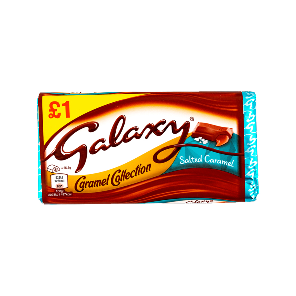 Galaxy Caramel Collection Salted Caramel 1£ Bar Chocolate 135g