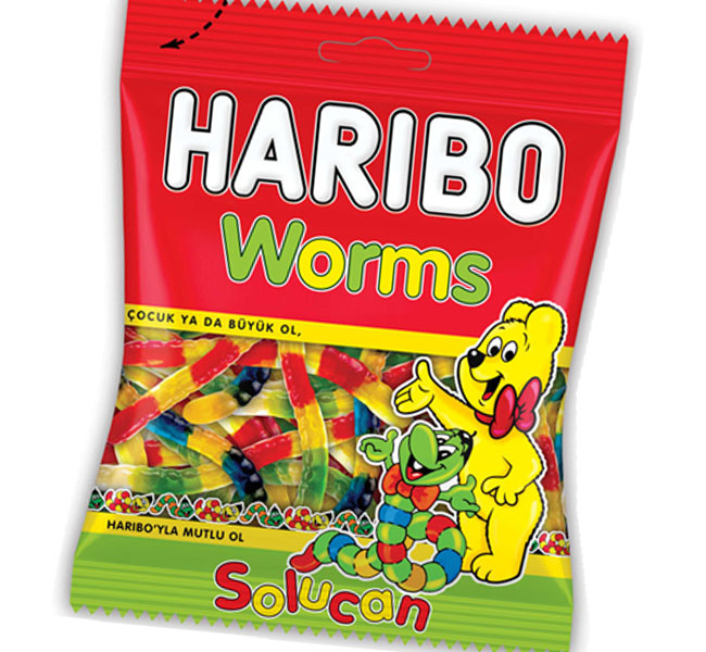 Haribo Worms Jelly 80g
