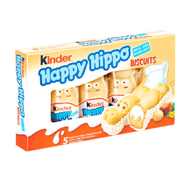 Kinder Happy Hippo Hazelnut Biscuit 5x20.7g