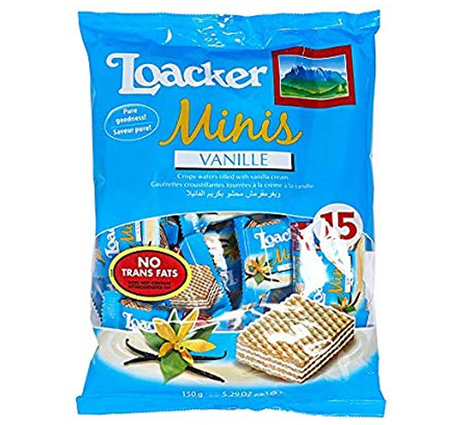 Loacker Mini Vanille Wafer 15x10g