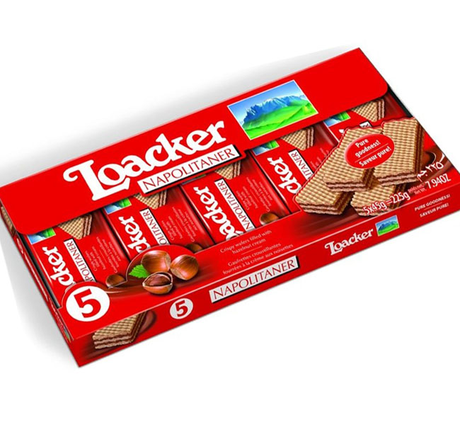 Loacker Napolitaner Wafer 5x45g