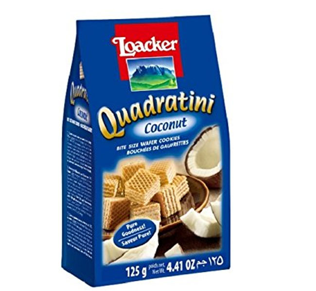 Loacker Quadratini Coconut Wafer 125g