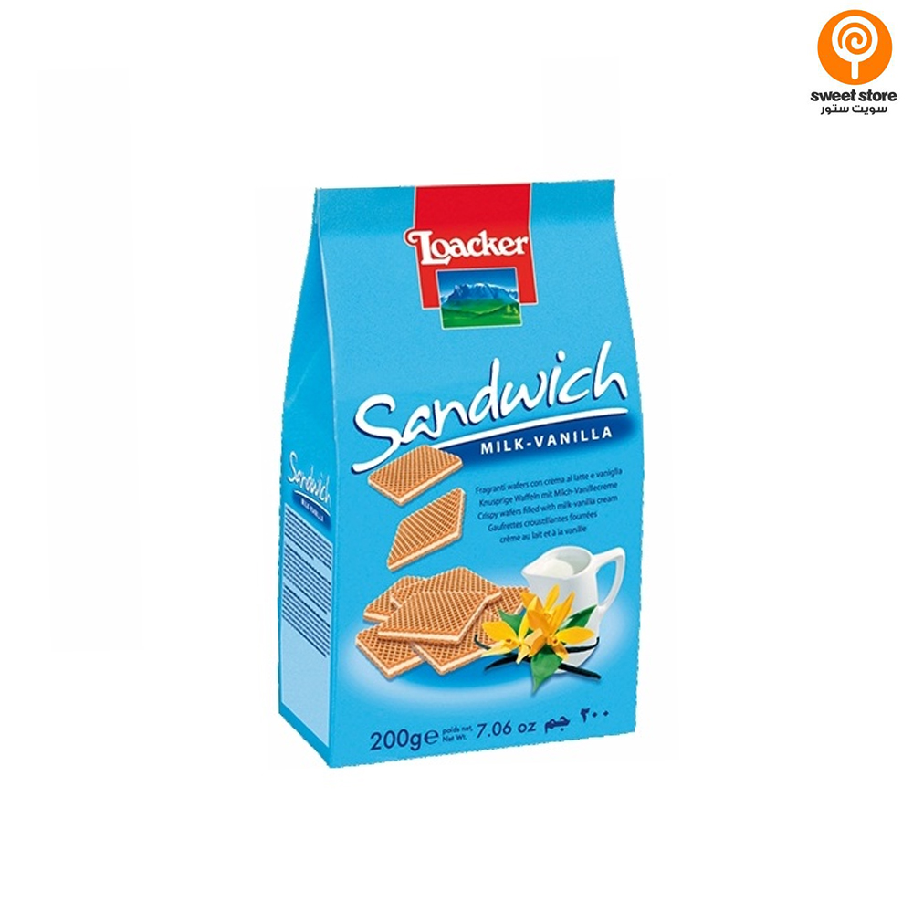 Loacker Sandwich Milk Vanilla Wafer 200g