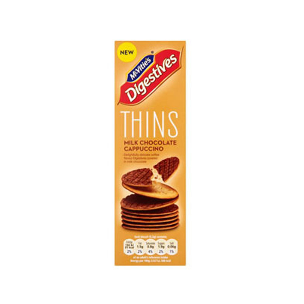 McVities Digestive Thins Cappuccino Biscuit 180g		