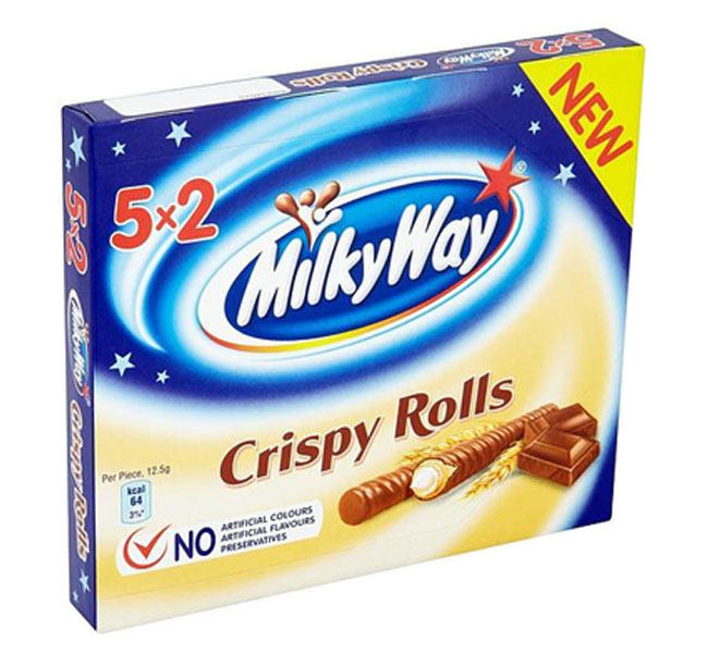 Milkyway Crispy Rolls Chocolate 5x25g