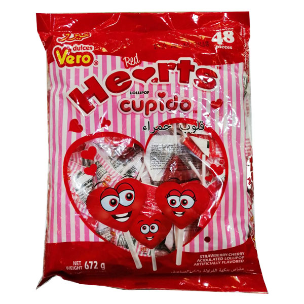 Vero Hearts Cupido lollipop 48x14g