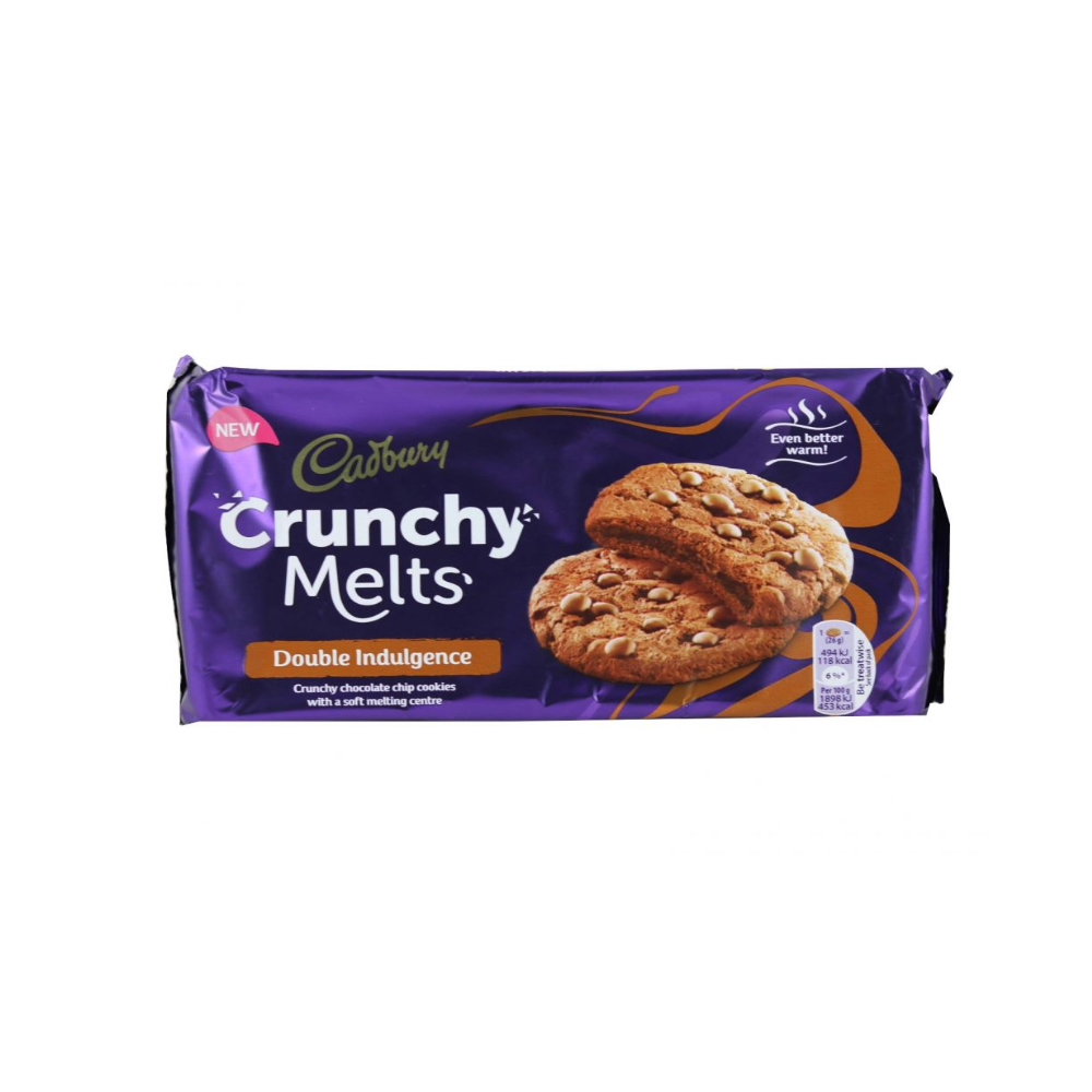 Cadbury Crunchy Cookies Melts Double Indulgence 156g