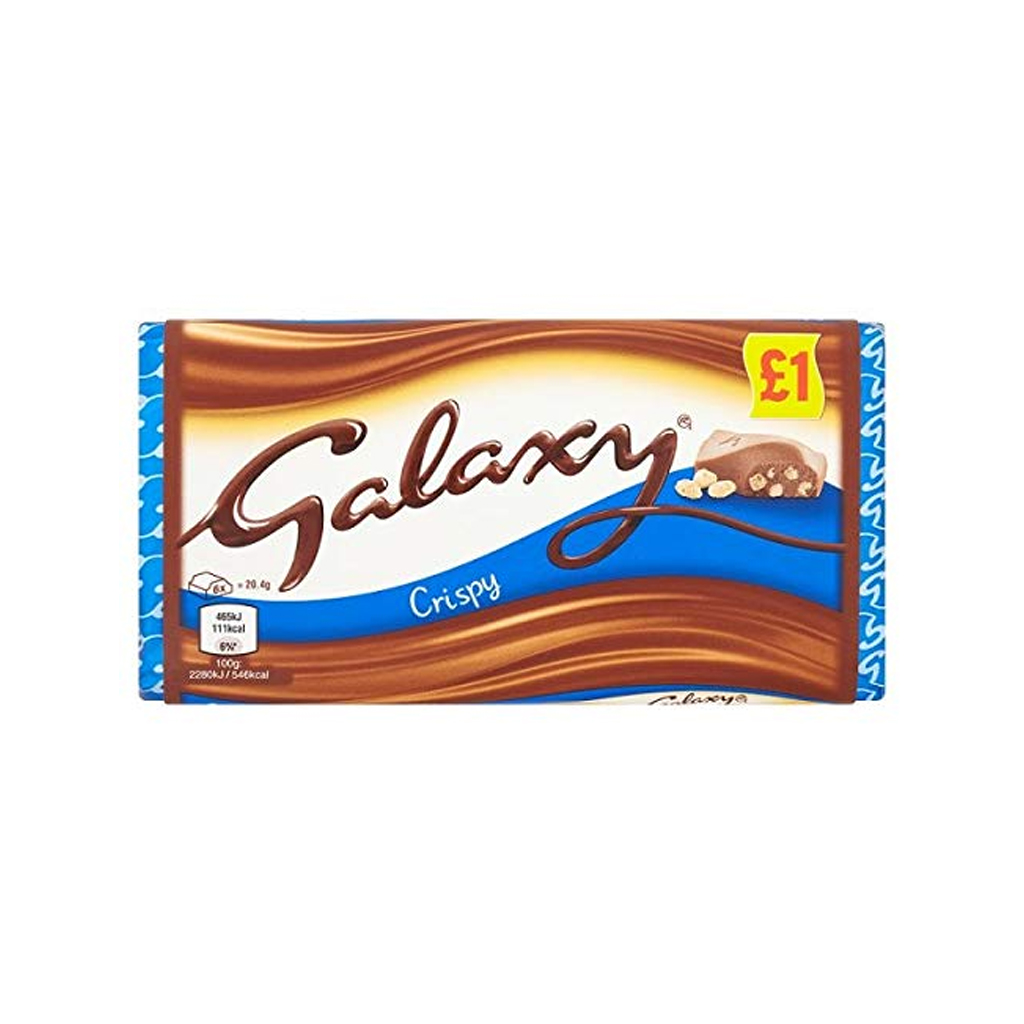 Galaxy Crispy Chocolate £1 Bar 102g