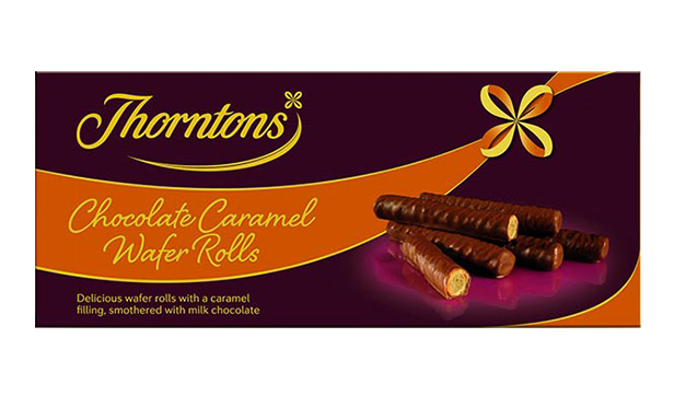 Thorntons Caramel Chocolate Rolls Wafer 110g
