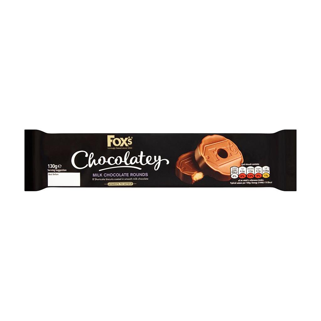 Fox's Chocolatey Milk Rounds 130g