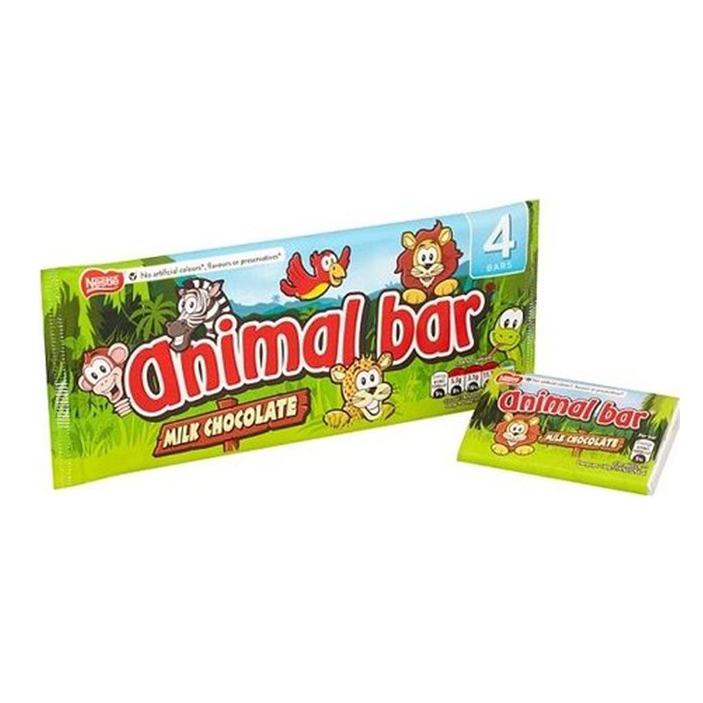 شوكولاته نستله انيملاز بار حليب 4*19ج