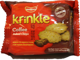 Monesco Krinkle Baked Chips Coffee Biscuit 40g