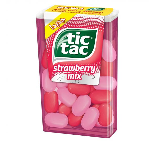 TicTac Strawberry Mix Gum 18g
