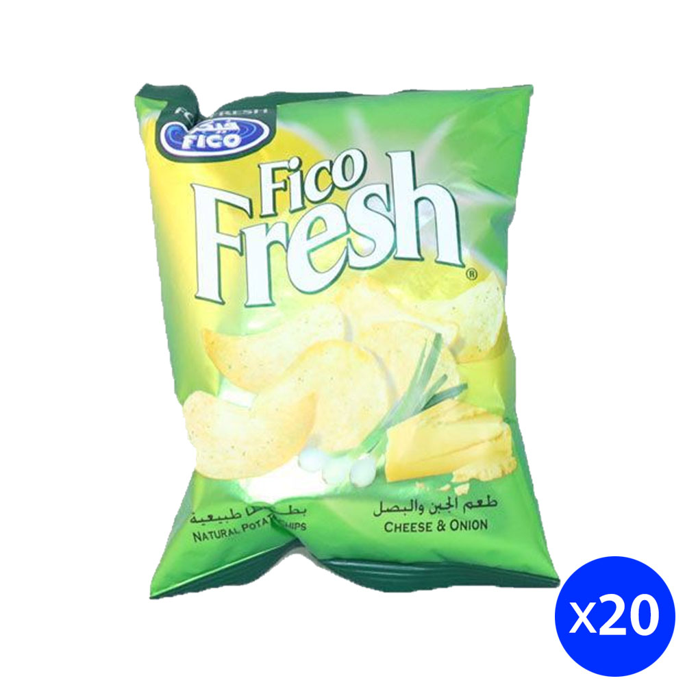 Fico Fresh Cheese &amp; Onion Potato 20x15g