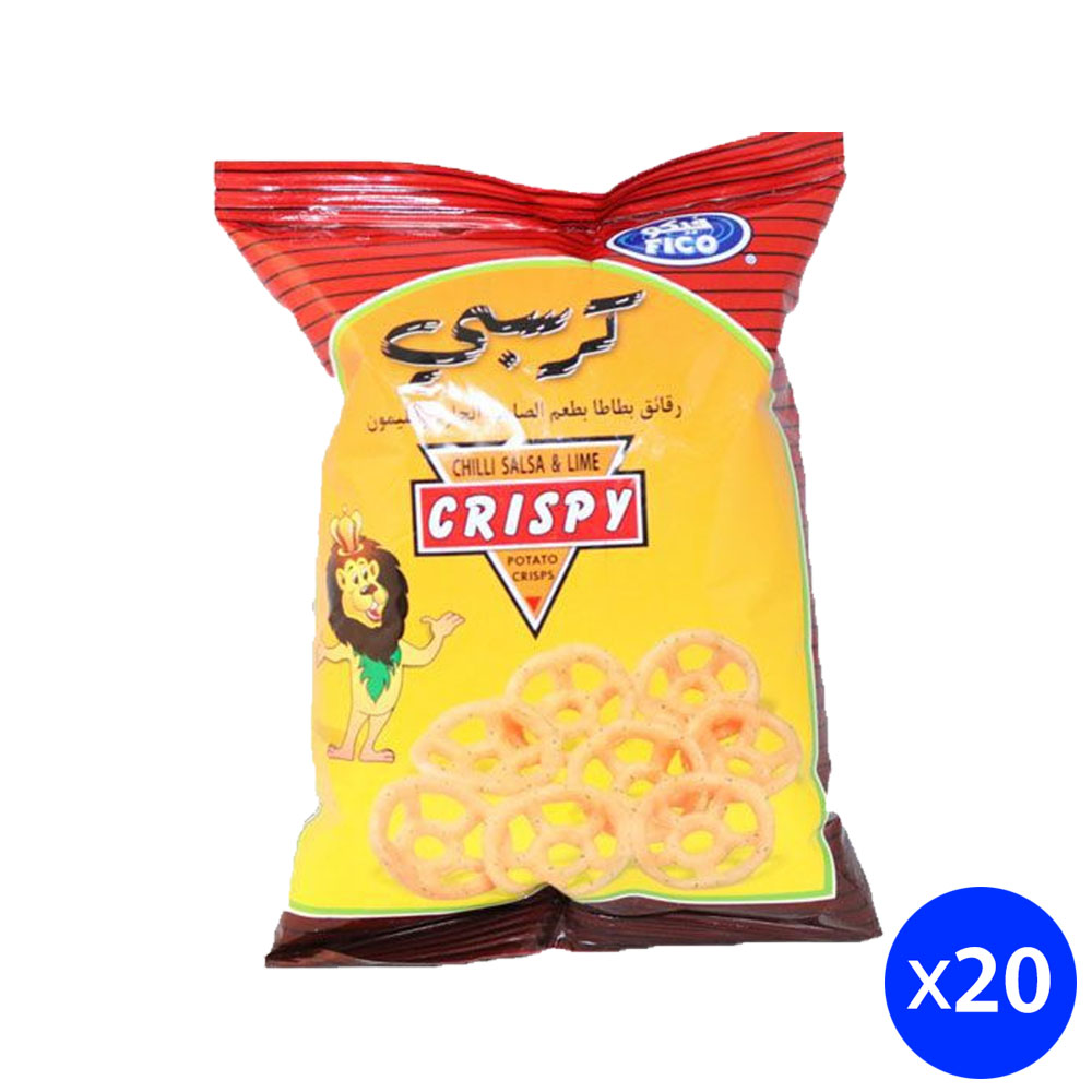 Fico Chili Salsa &amp; Lime Crispy Pufak 20x15g