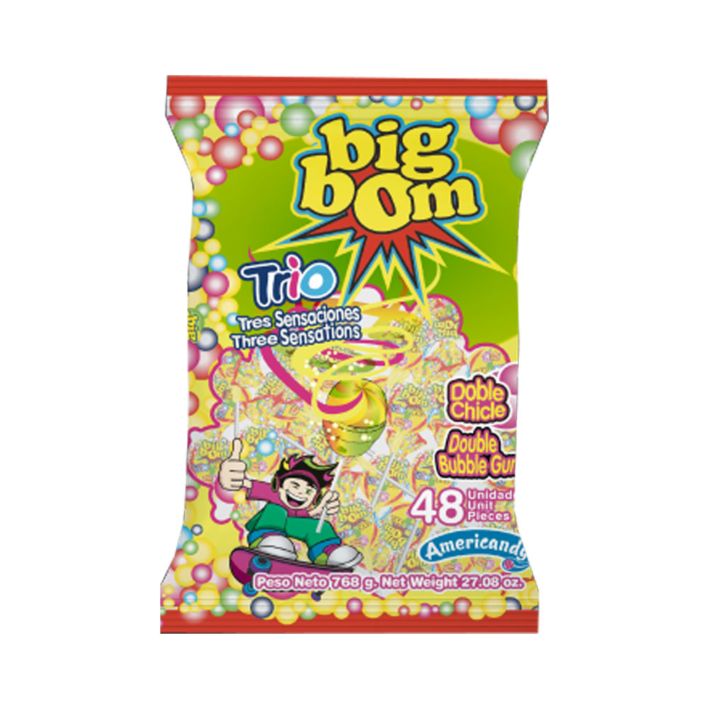 Big Bom XXL Trio Lollipop 48x25g
