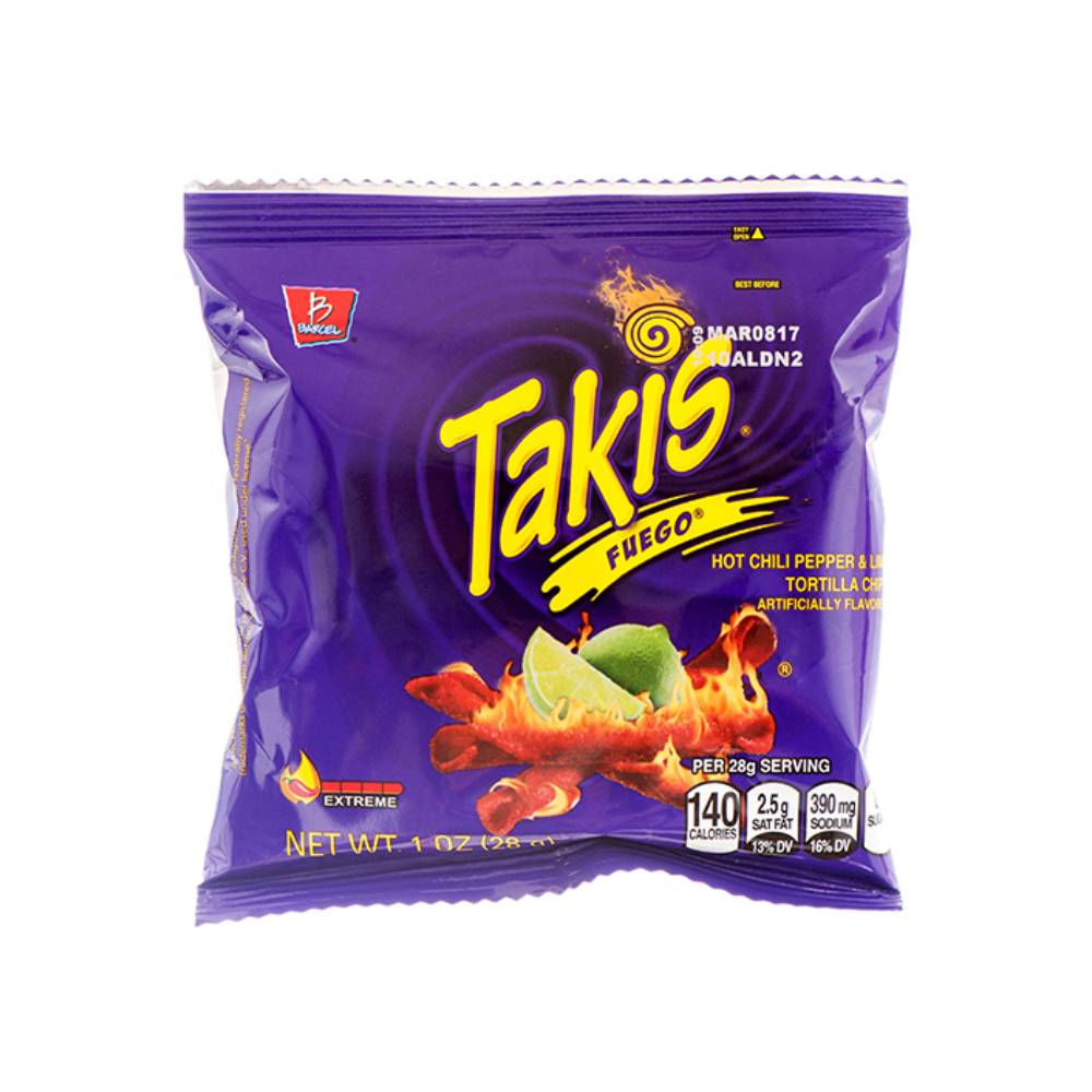 Barcel Takis Fuego Hot Chili &amp; Lime Chips 28g