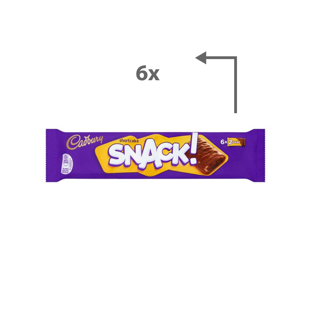 Cadbury Snack Chocolate Shortcake 6x20g