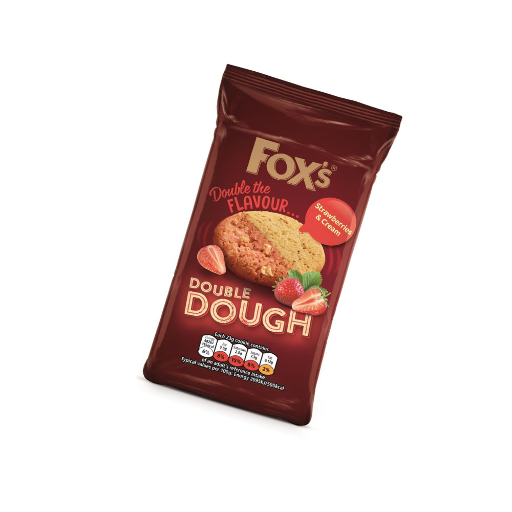 Fox's Strawberry &amp; Cream Double Dough Cookies 180g