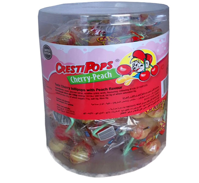 Cresti Pops Cherry&amp;Peach Lollipop 810g