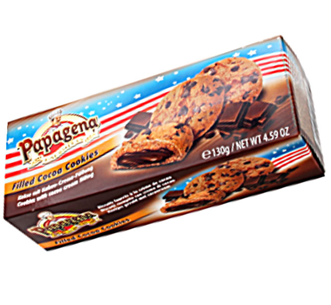 Papagena Filled Choco cookies 130g
