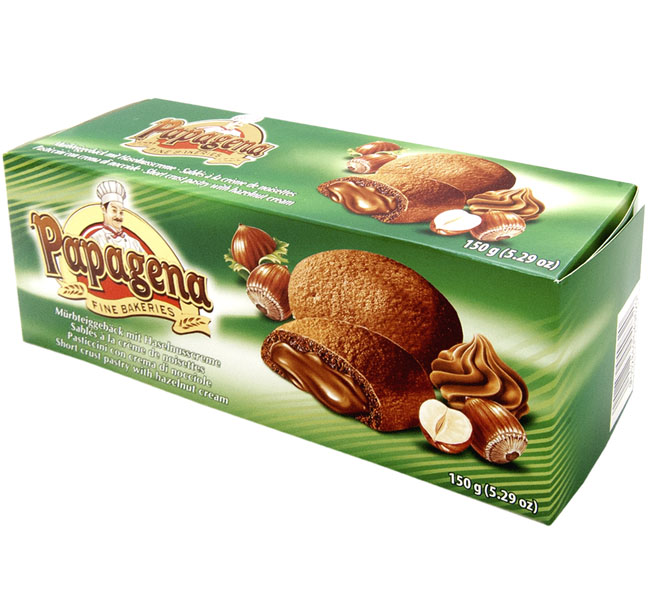 Papagena Hazelnut Cream Filling Biscuit 150g