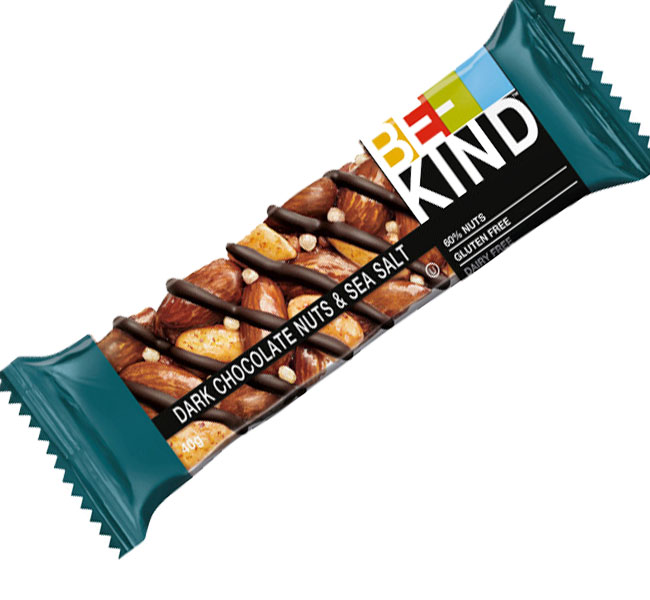 Be Kind Dark Chocolate Nuts &amp; Sea Salt Bar  40g