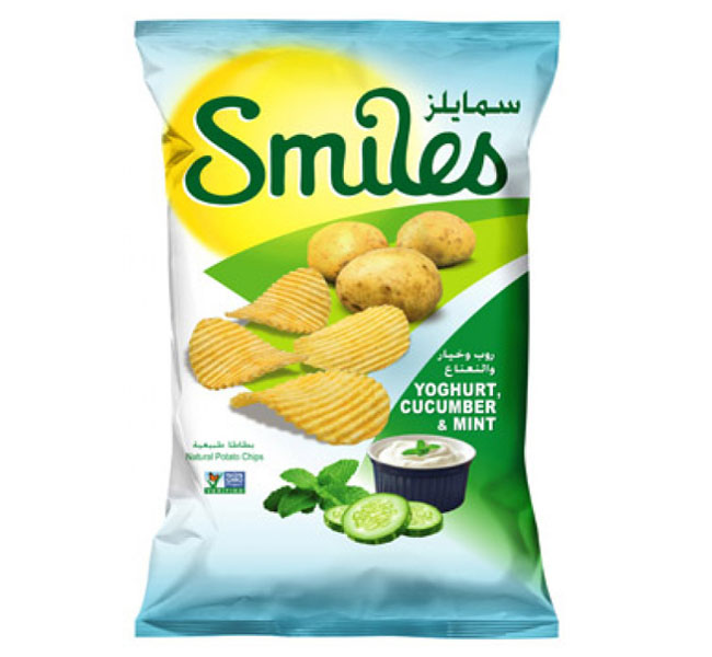 Fico Smiles Potato Chips Yoghurt,Cucumber&amp;Mint Potato 16g