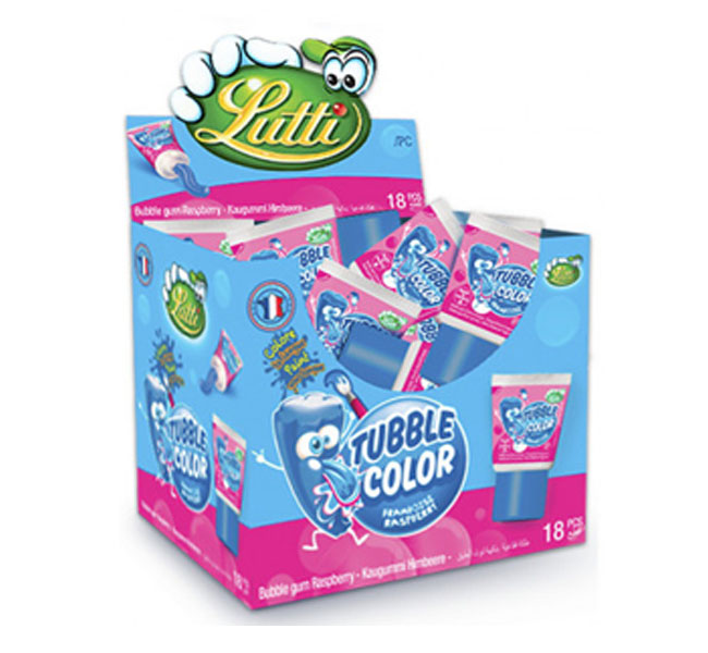 Lutti TubbleGum Raspberry 18x35g