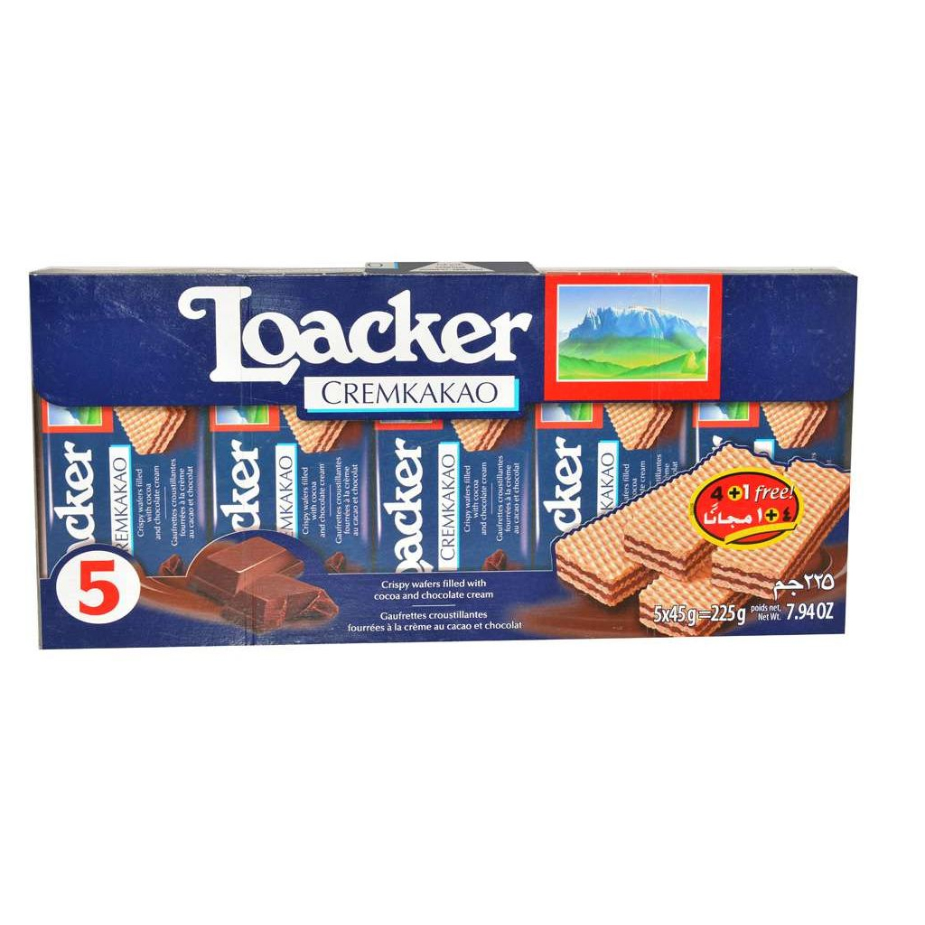 loacker Cremkakao waffer Wafer 5x45g