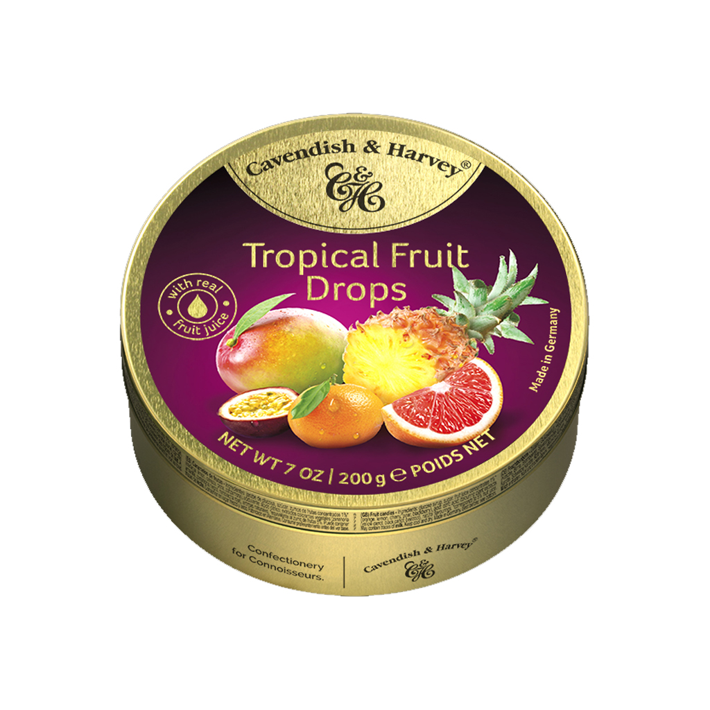Cavendish &amp; Harvey Tropical Fruit Drops Candy 200g