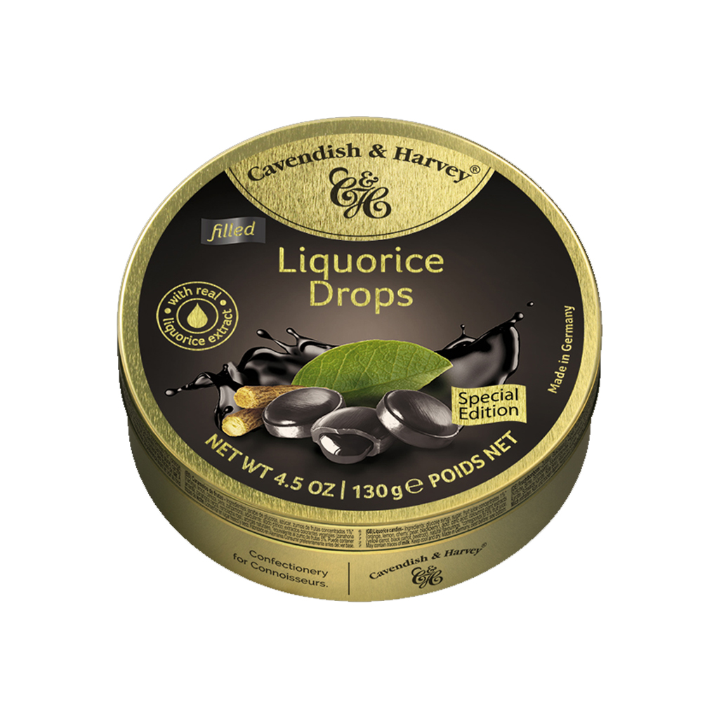 Cavendish &amp; Harvey Liquorice Drops Candy 130g