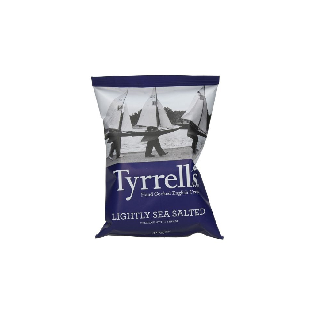 Tyrrells English Crisps Lightly Sea Salted Potato 40g