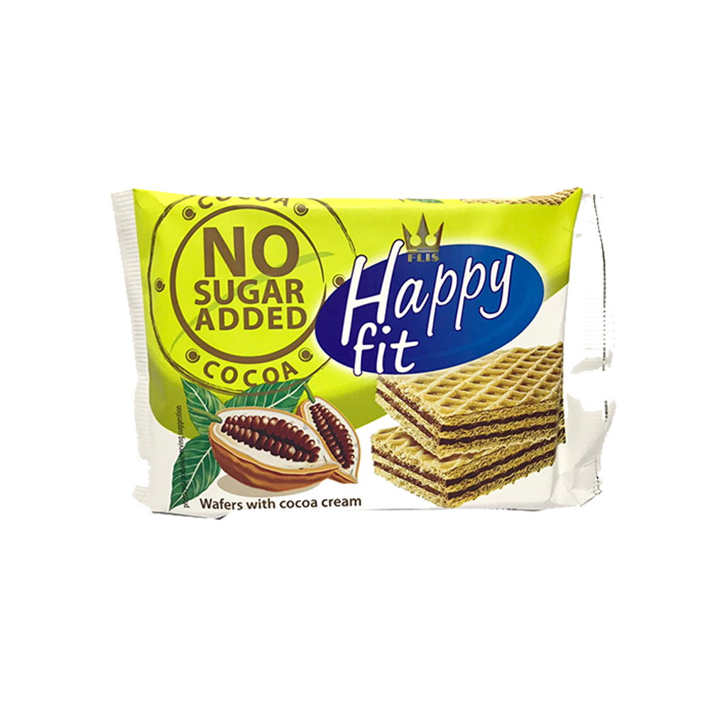 Happy Fit Wafers With Cocoa No Sugar 95g