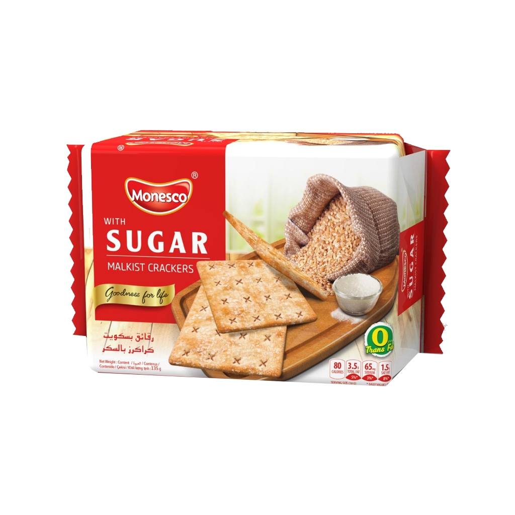 Monesco With Sugar Crackers Biscuit 135g