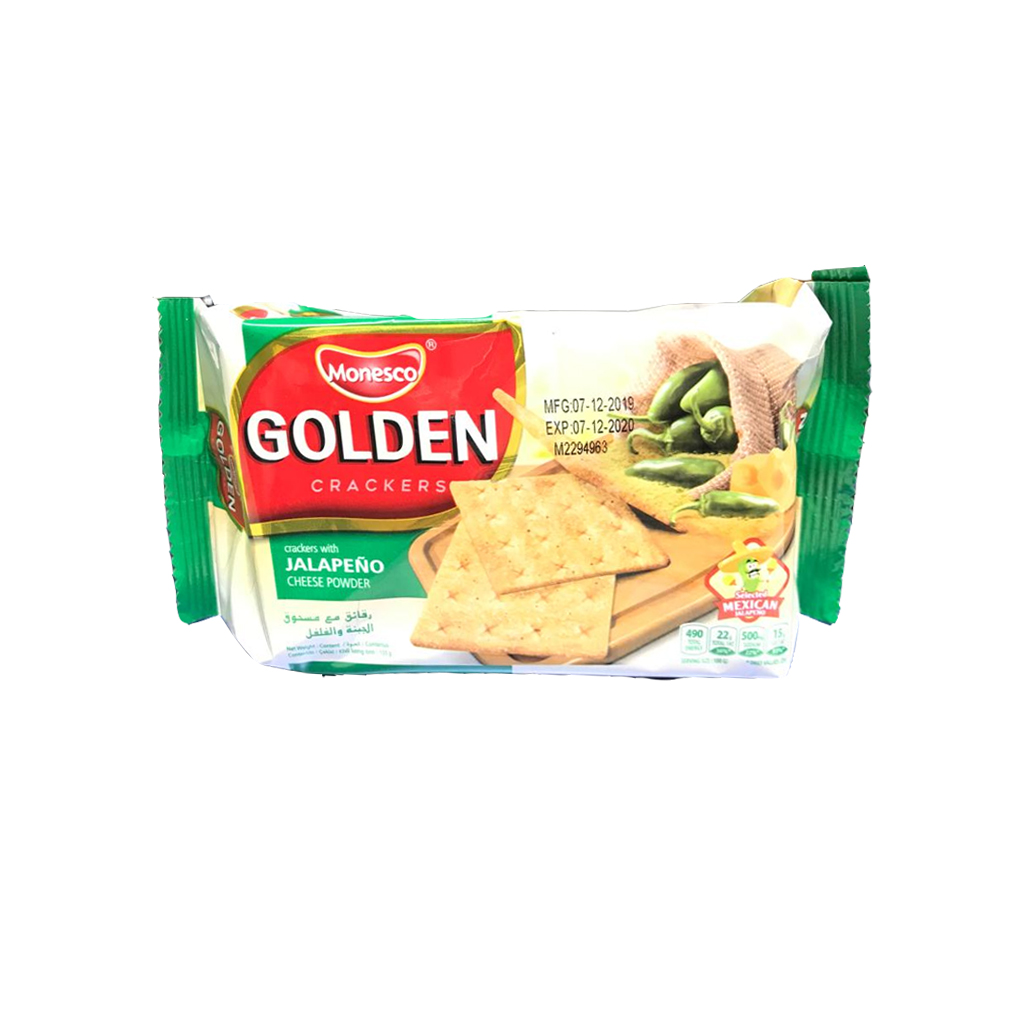 Monesco Golden Jalapeno Crackers Biscuit 135g