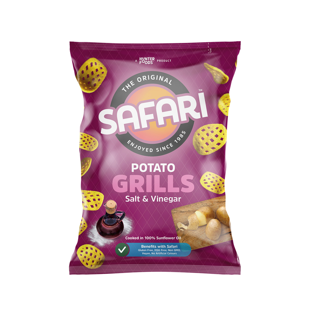 Safari Potato Grills Salt &amp; vinegar Pufak 125g