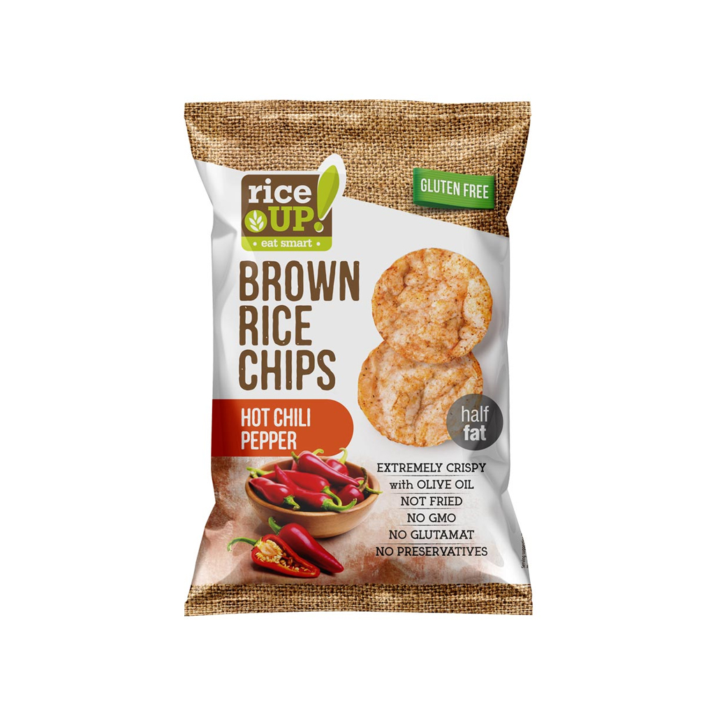 Rice Up Brown Rice Chips With Hot Chili Pepper 25g