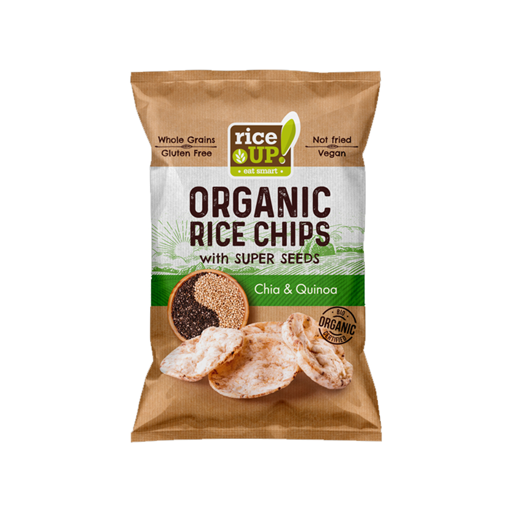 Rice Up Organic Rice Chips Chia &amp; Quinoa 25g