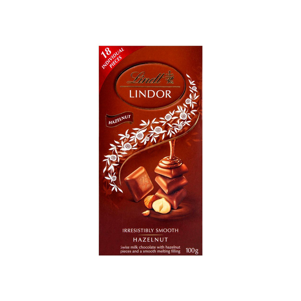 Lindt Lindor Hazelnut Chocolate 100g