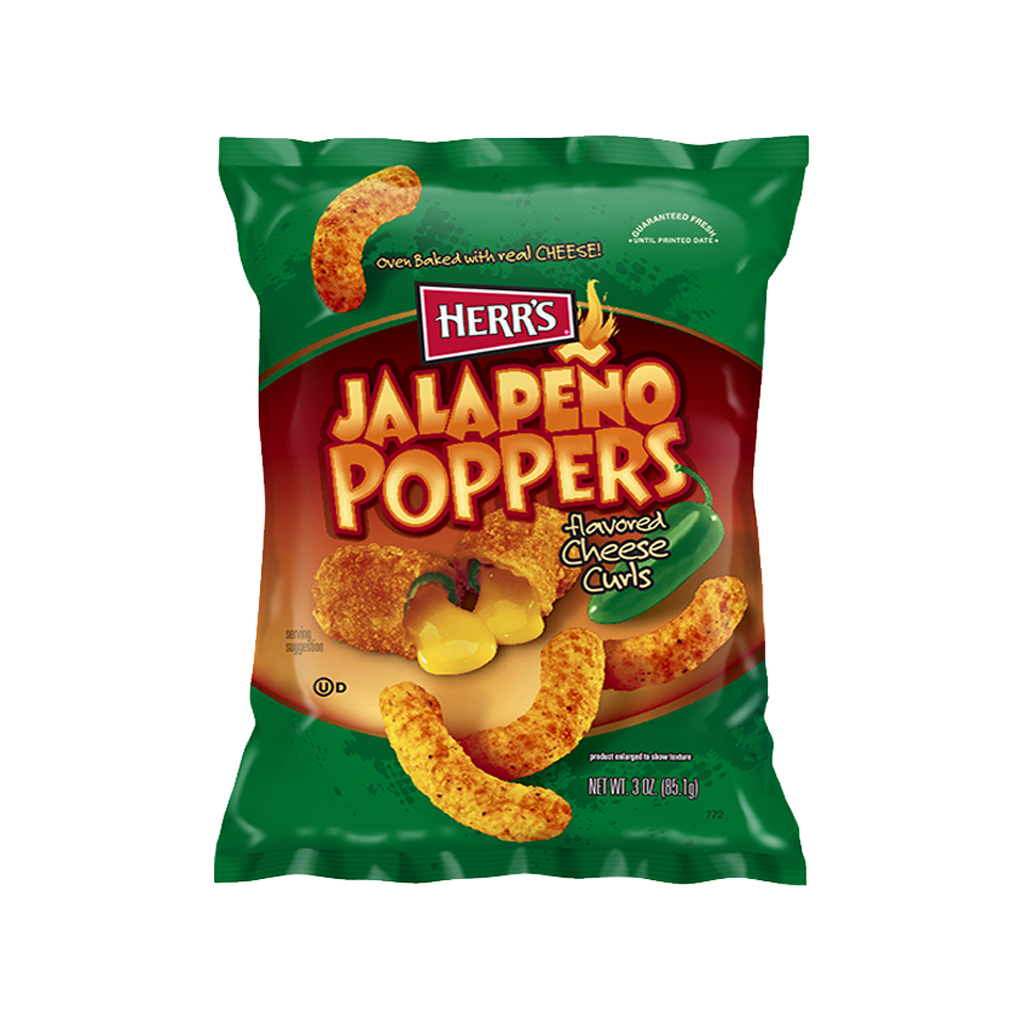 Herr's jalapeno Popoers cheese curles Pufak 85.1g