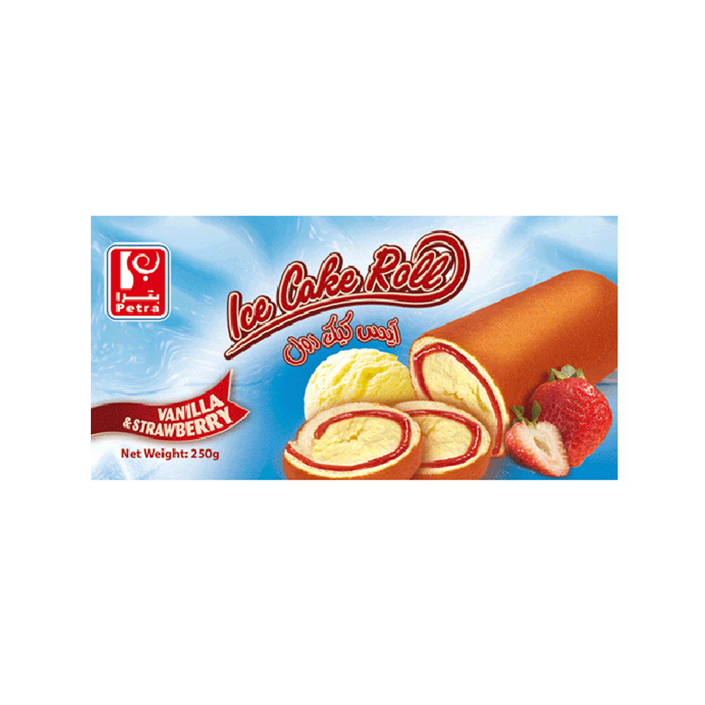 Petra Ice Roll Vanilla/Strawberry Cake 250g