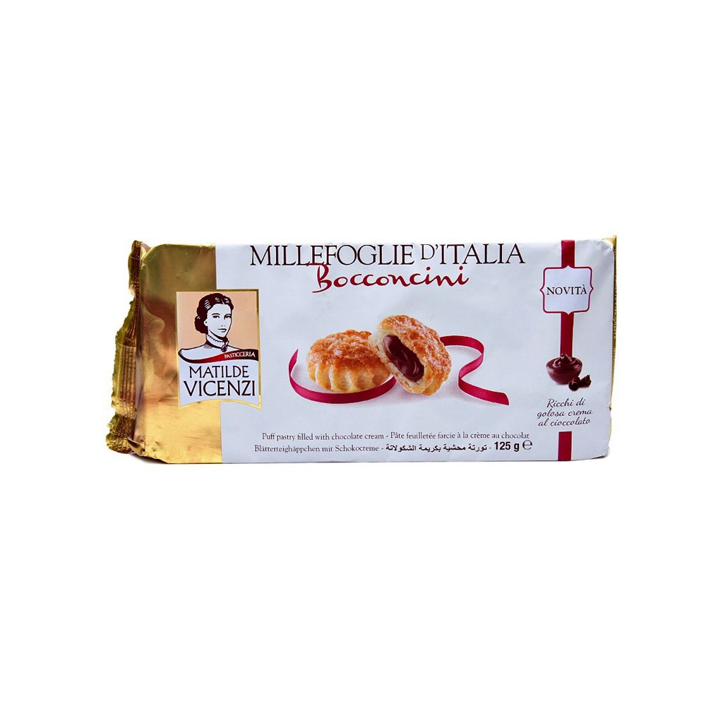 Vicenzi Puff Pastry Filled with Chocolate Cream Biscuit125g