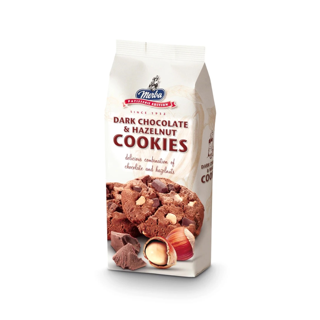 Merba Dark Chocolate and Hazelnut Cookies 200g