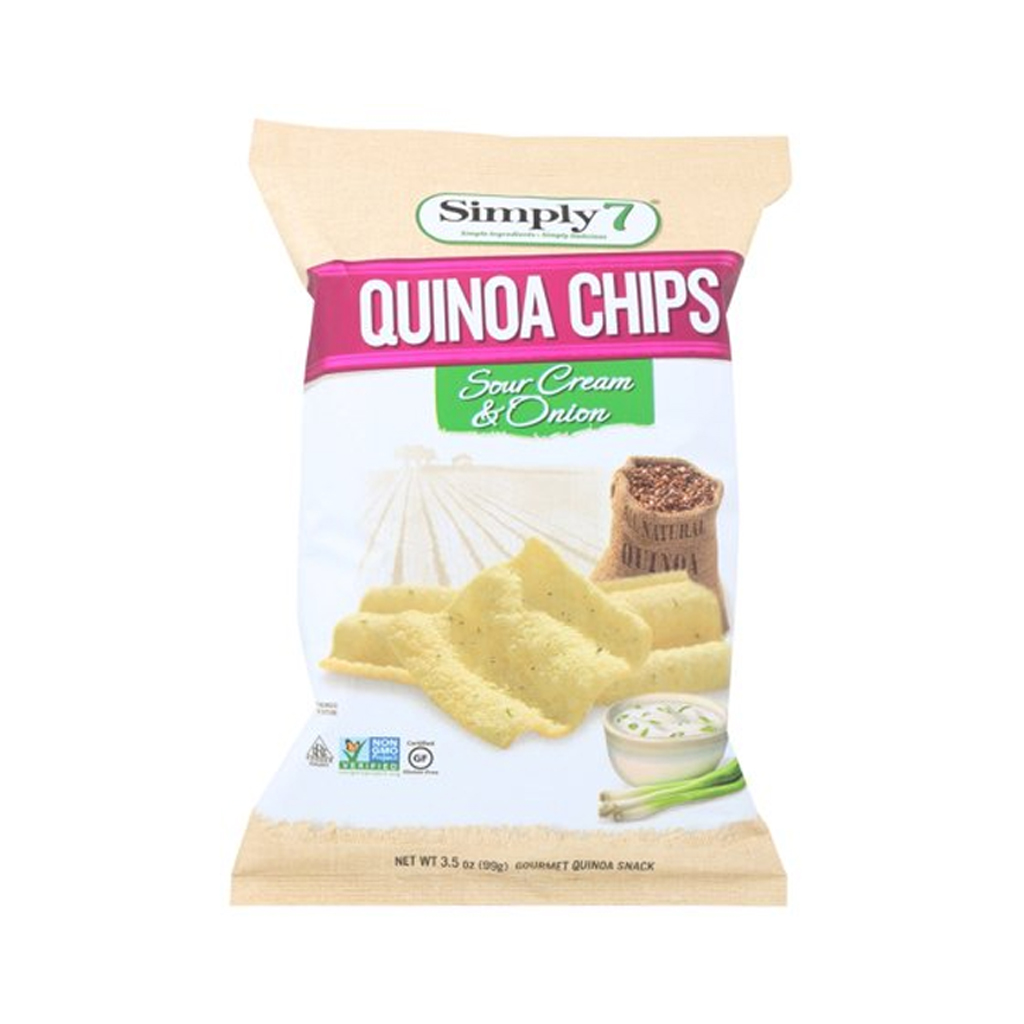 Simply 7 Quinoa Chips Sour Cream &amp; Onion Potato 79g