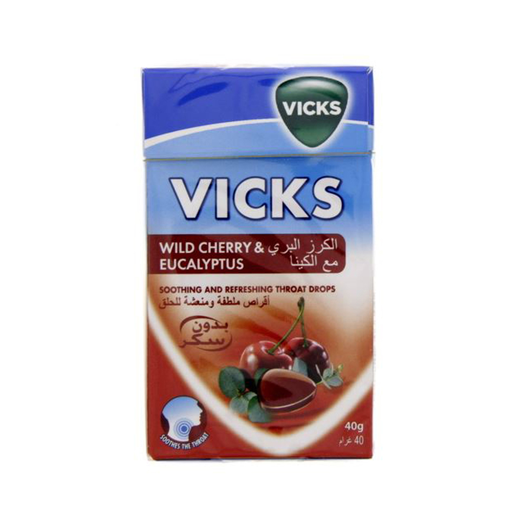 Vicks Wild Cherry &amp; Eucalyptus Candy 40g