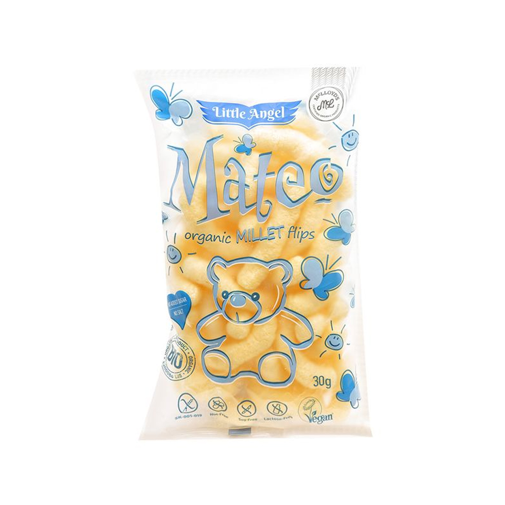 Little Angel Mateo Organic Millet Flips Pufak 30g